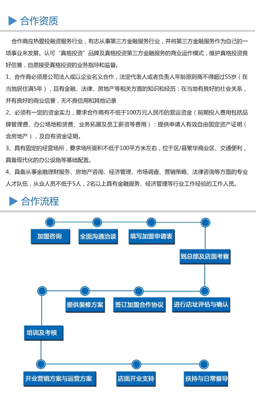 真格金服加盟流程